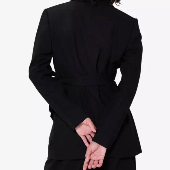 New Aligne Ferran Black tie waist jacket blazer sports coat workwear - Picture 7 of 9